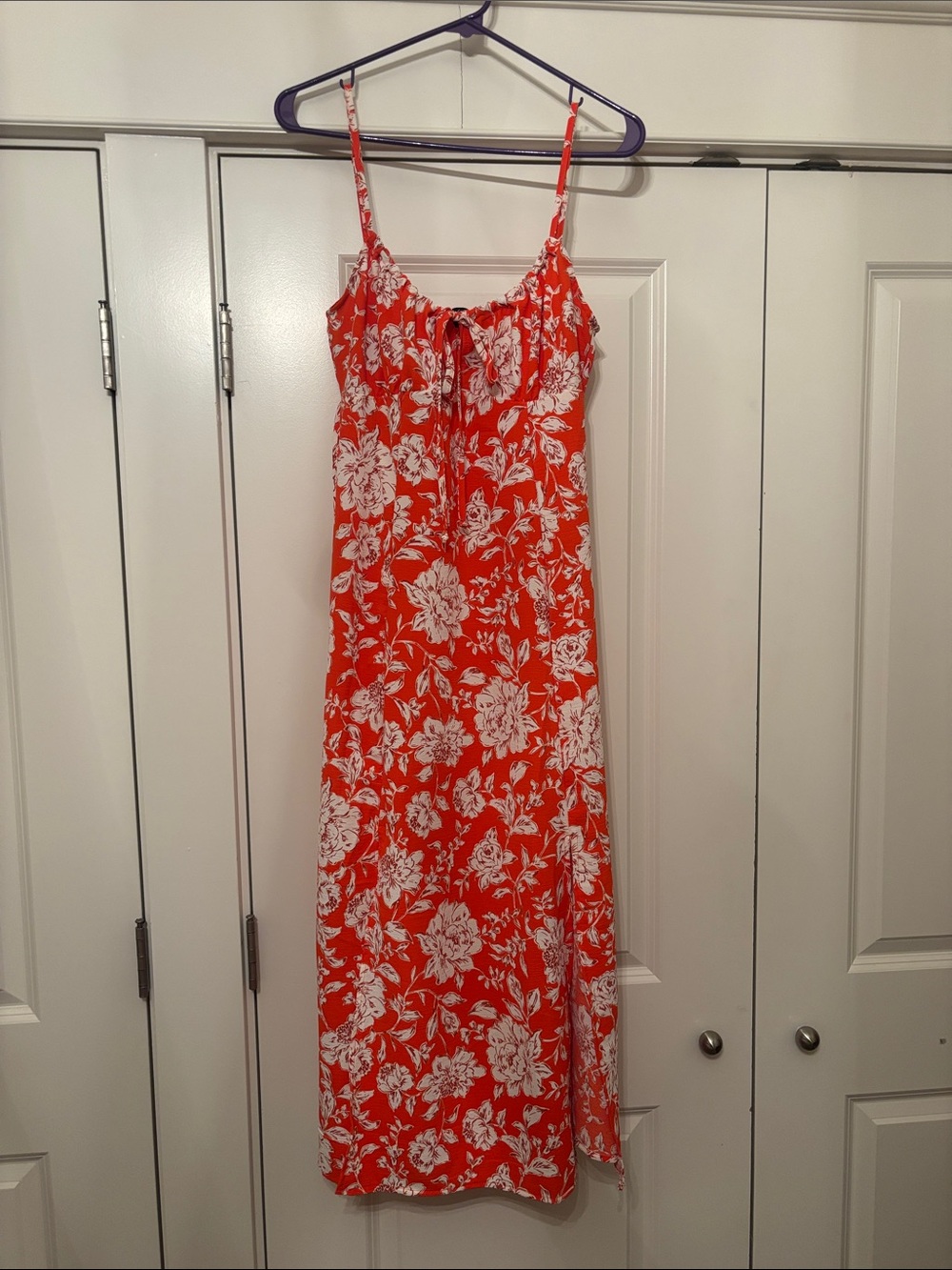 Ambiance Orange and White Floral Maxi Dress